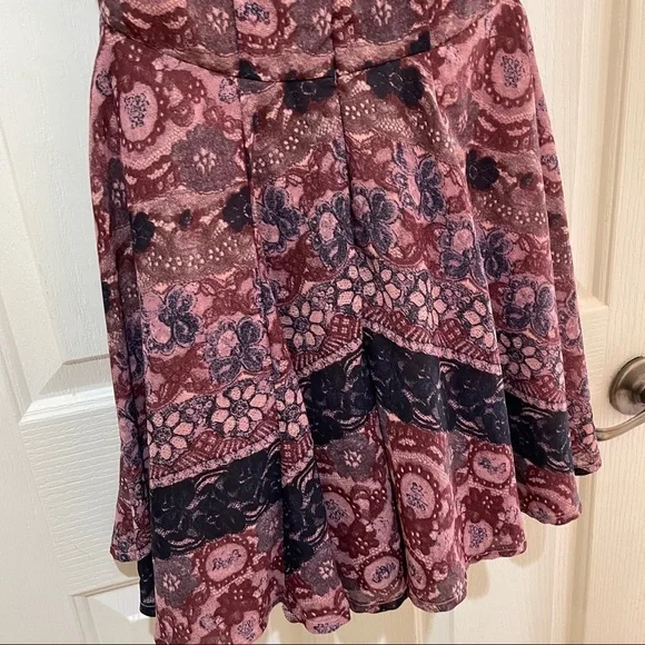 MAISON Jules Flirty A-Line Dress Mini Small Purple Floral Like New Summer - Picture 9 of 12
